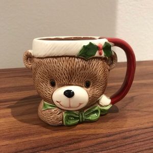 🔻Vintage 3D teddy bear christmas mug cup